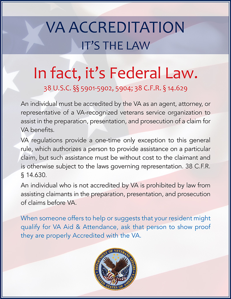 VA Accreditation Flyer - It's The Law - FINAL in-house_for web